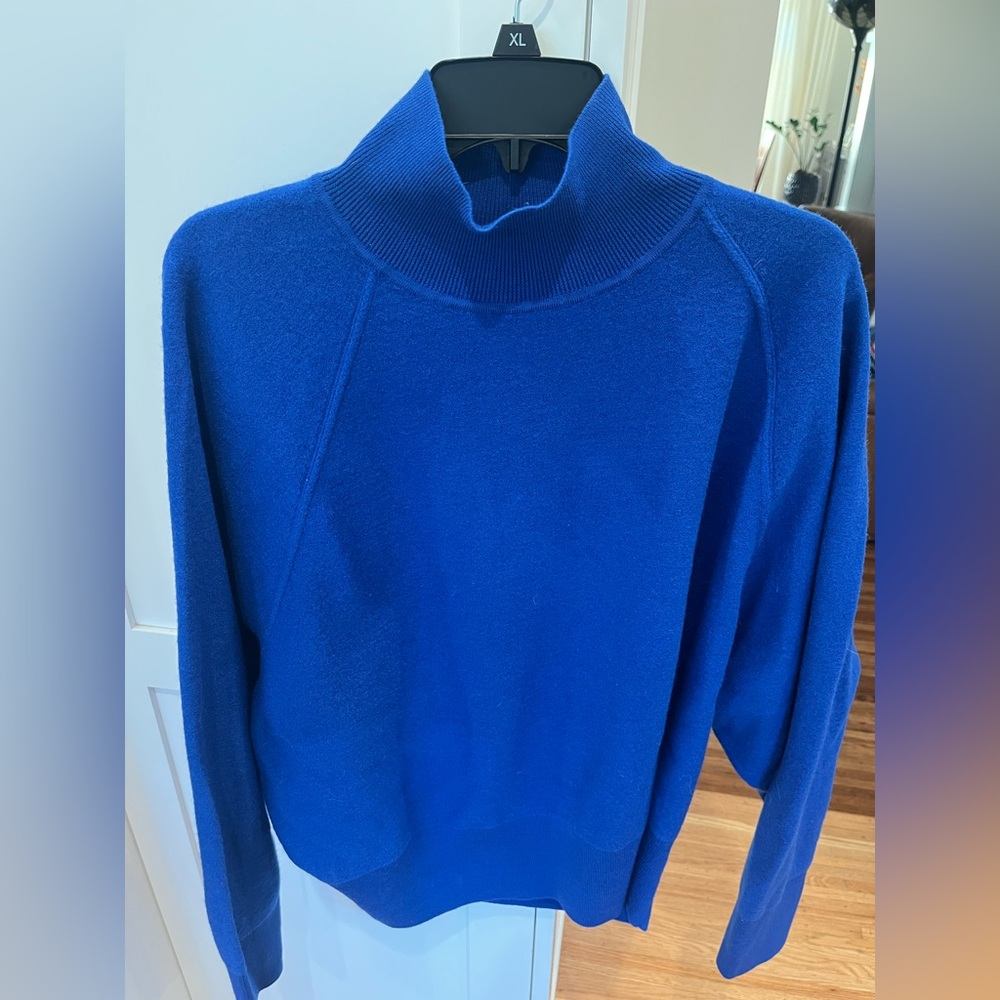 COS Cobalt Blue Turtleneck Sweater Wool